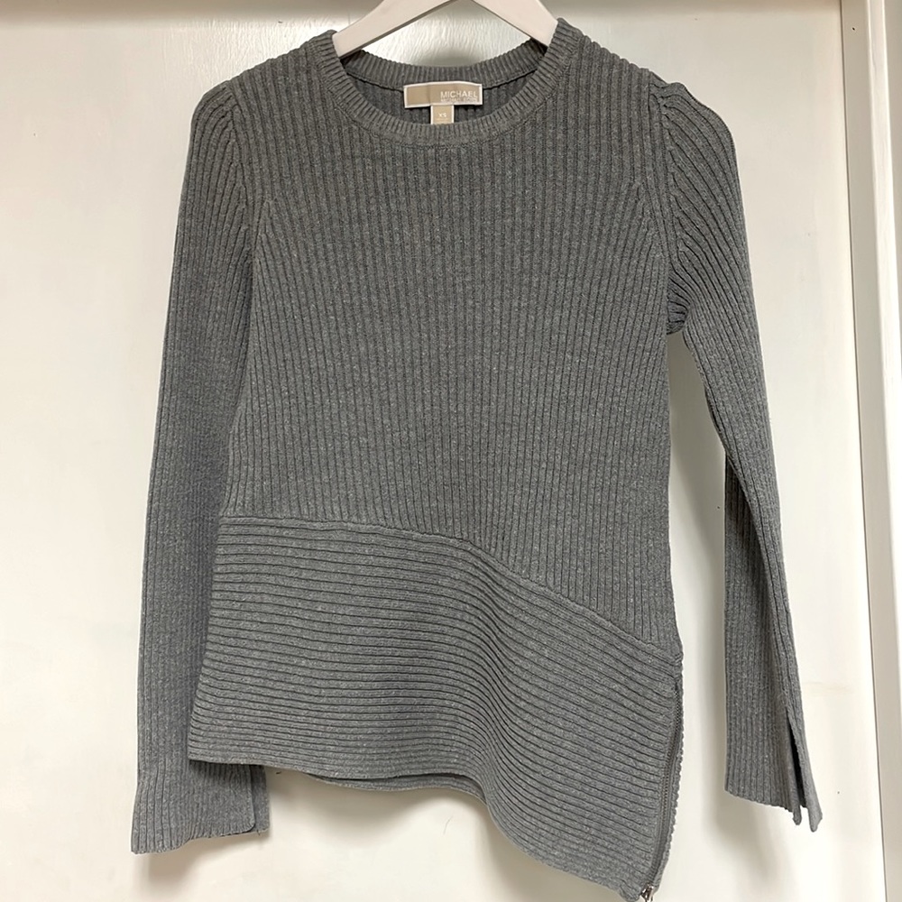 Michael Kors Grey Asymmetrical Sweater